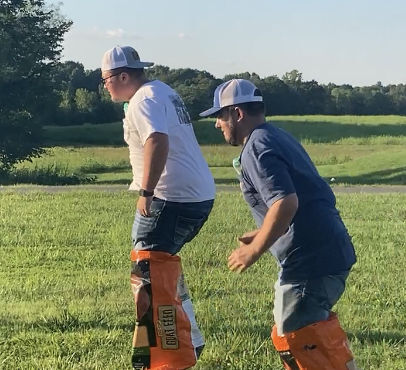 Feed Sack Races at the AG Olympics opening event